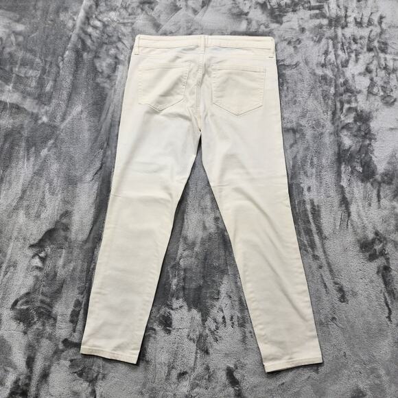 M1858 New York Jeans Womens 6/28 White Paulina Ankle Low Rise Skinny Stretch - Picture 3 of 14